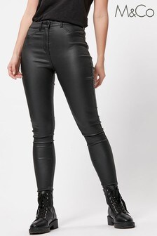 M&Co Black Faux Leather Trousers (208861) | €18.50