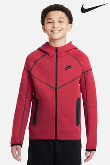 Nike Red Tech Fleece Zip Through Hoodie (209594) | €119