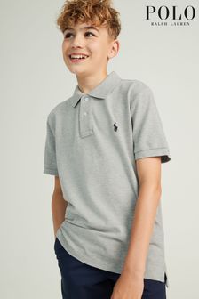 Szary - Chłopięca koszulka polo Polo Ralph Lauren z logo (209679) | 410 zł - 475 zł