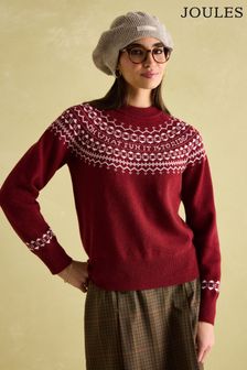 Joules Eve Red Festive Fair Isle Jumper (210269) | €100