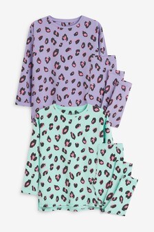 2 Pack Animal Longline Pyjamas (3-16yrs)