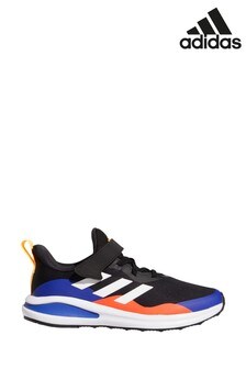 adidas Black/Red Fortarun Youth + Junior Trainers (210625) | $46