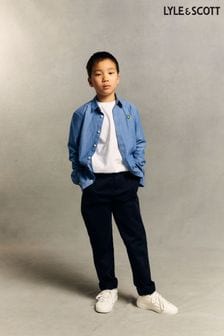 Lyle & Scott Boys Navy Blue Chino Trousers (211074) | HK$463 - HK$514