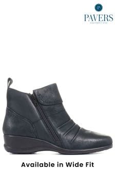 Pavers Ladies Dual Zip Leather Ankle Boots (211152) | $121