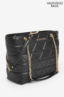 Valentino Bags Black Carnaby Shopper Quilted Chain Tote Bag (211181) | 213 €