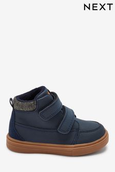 Navy Standard Fit (F) Next Warm Lined Touch Fastening Boots (211468) | €38 - €46