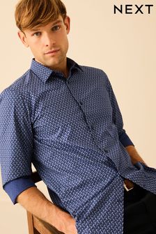 Blue Parrot Printed Trimmed Shirt (211554) | $50