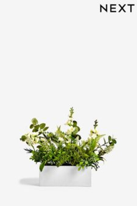 Green Artificial Foliage In Window Box With Stand (211579) | AED136