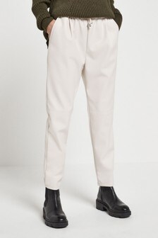 Faux Leather Joggers