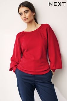 Rouge - Pull à manches bouffantes (213047) | €11