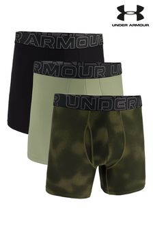 Ciemnozielony - Under Armour Performance Tech Printed Boxers 3 Pack (213316) | 215 zł