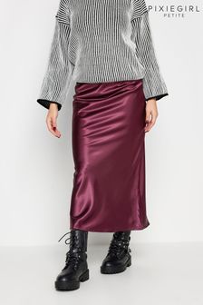 PixieGirl Petite Purple Satin Midaxi Skirt (213544) | CA$83