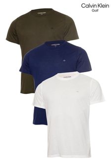 Calvin Klein Golf T-Shirts im 3er Pack, Grün, Blau und Weiß (213763) | 40 €