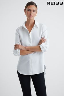 Reiss White Lia Premium Cotton Shirt (213872) | EGP14,220