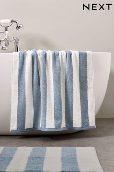 Blue Block Stripe Towel 100% Cotton (215160) | AED26 - AED71