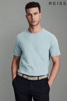 Сине-зеленый - хлопковая футболка с круглым вырезом Reiss Melrose (215300) | €53