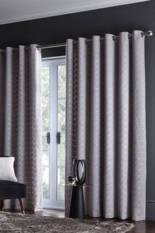 Studio G Silver Lucca Eyelet Curtains (215306) | 134 € - 212 €