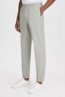 Reiss Light Sage Green Rival Technical Elasticated Waist Joggers (215314) | AED994