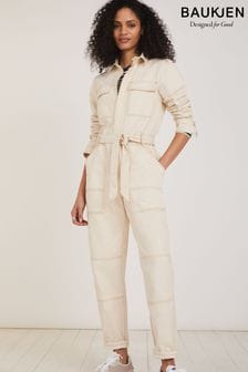 Baukjen Tayla Organic White Boilersuit (215365) | €96