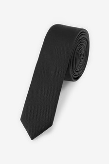 Black Skinny Twill Tie (215419) | ₪ 17