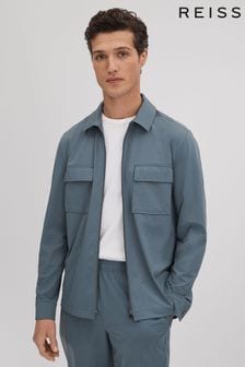 Синий стальной - Техническая куртка на молнии Reiss Hylo (215532) | €210