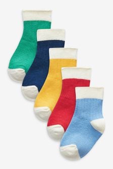 Bright Colourblock 5 Pack Baby Socks (0mths-2yrs) (215573) | €7