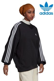 adidas Originals Oversized 3 Stripe Crew Sweater