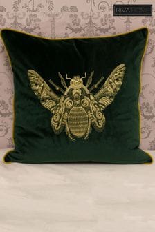 Riva Paoletti Emerald Green Cerana Velvet Polyester Filled Cushion (215965) | ₪ 88