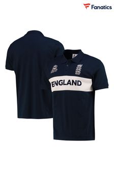 Fanatics England Mens Blue T20 World Cup 2022 Tipped Polo Shirt (216260) | €40