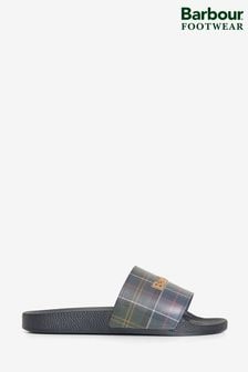 Barbour® Black Tartan Beach Slider Sandals (216455) | 259 QAR