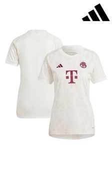 adidas White FC Bayern Third Shirt 2023-24 Womens (216559) | DKK805