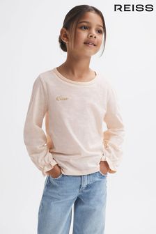 Reiss Ivory Rain Junior Cotton Embroidered T-Shirt (217228) | AED130