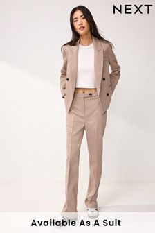 Tailored Twill Straight Leg Trousers