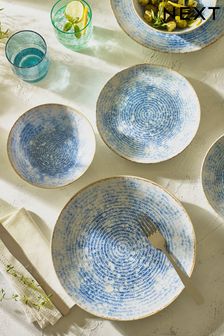 12 Piece Blue Salcombe Speckle Glazed Dinner Set (217542) | OMR32