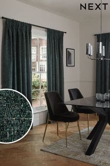 Green Next Multi Chenille Pencil Pleat Lined Curtains (217560) | ₪ 318 - ₪ 777