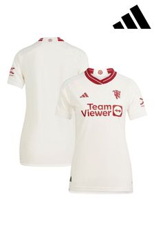 adidas White Manchester United Third Authentic Shirt 2023-24 Womens (218010) | AED610