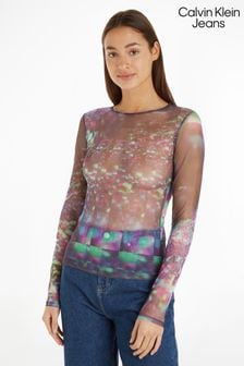 Разноцветный сетчатый топ с длинными рукавами Calvin Klein Jeans (218657) | €40