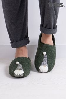 Totes Gnome Novelty Applique Mens Mule Slippers (218693) | €35