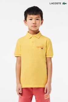 أصفر - قميص بولو بشعار محدث للأطفال من Lacoste (218694) | 28 ر.ع - 31 ر.ع