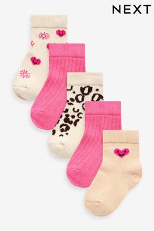 Pink Baby Socks 5 Pack (0mths-2yrs) (219161) | Kč245