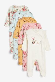 Pink Baby Sleepsuits 5 Pack (0-2yrs) (219589) | DKK294 - DKK313
