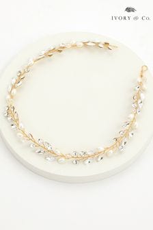 Ivory & Co Gold Bohemia Crystal And Pearl Hair Vine (219765) | kr820
