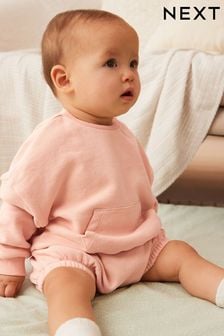 Pink Cosy Baby Sweater and Bloomer Shorts  2 Piece Set (219844) | 59 QAR - 69 QAR