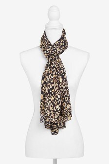 Foil Print Lightweight Scarf