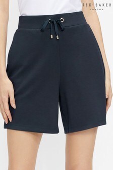Ted Baker Womens Blue Kalel Jersey Shorts With Satin Trim Shorts (221131) | 40 €