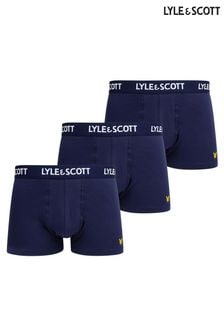 Lyle & Scott Blue Underwear Trunks Three Pack (221444) | 153 QAR