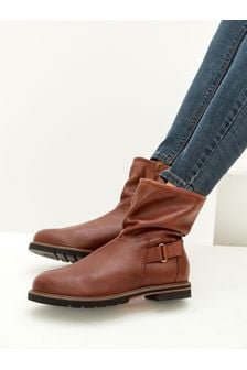 Tan Regular/Wide Fit Forever Comfort® Leather Weekend Ankle Boots (221516) | $132
