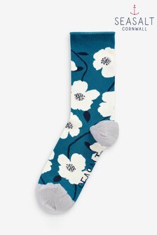 Seasalt Cornwall Blue Women's Bamboo Arty Socks (221521) | €3.50