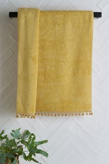 Ochre Yellow Pom Pom Towel (222189) | $15 - $39