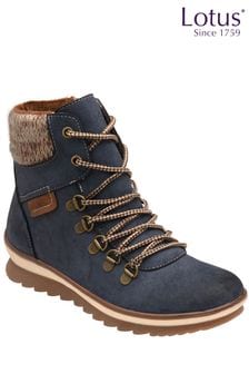 Lotus Blue Zip-Up Ankle Boots (223153) | kr844